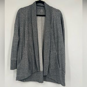 T by Talbots Gray Cardigan Sweater Small